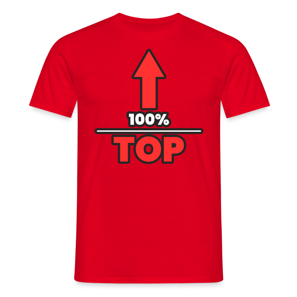 100% TOP [PFEIL] | Kink Fetish Pride T-Shirt - Rot