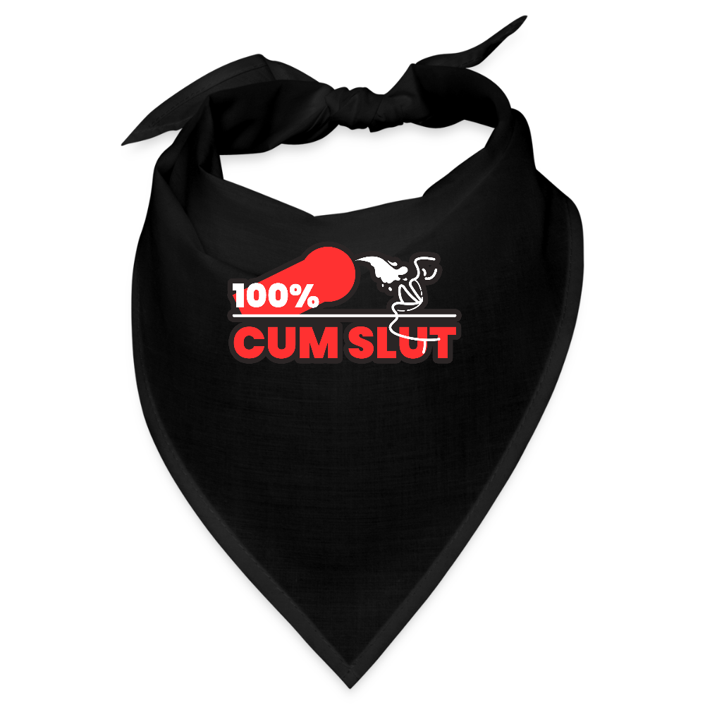 100% CUM SLUT | Kink Fetish Pride Bandana - Schwarz