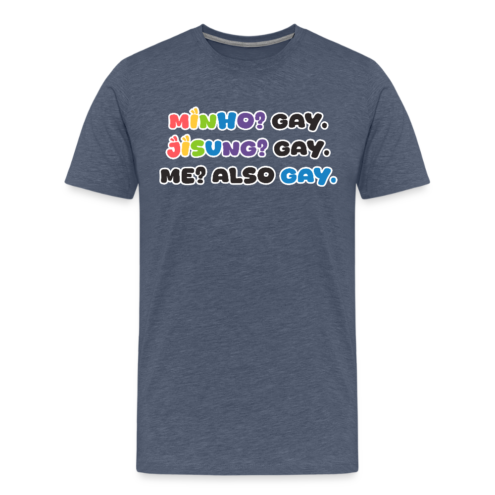 Minsung - Minho & Jisung -  Pride T-Shirt - Blau meliert