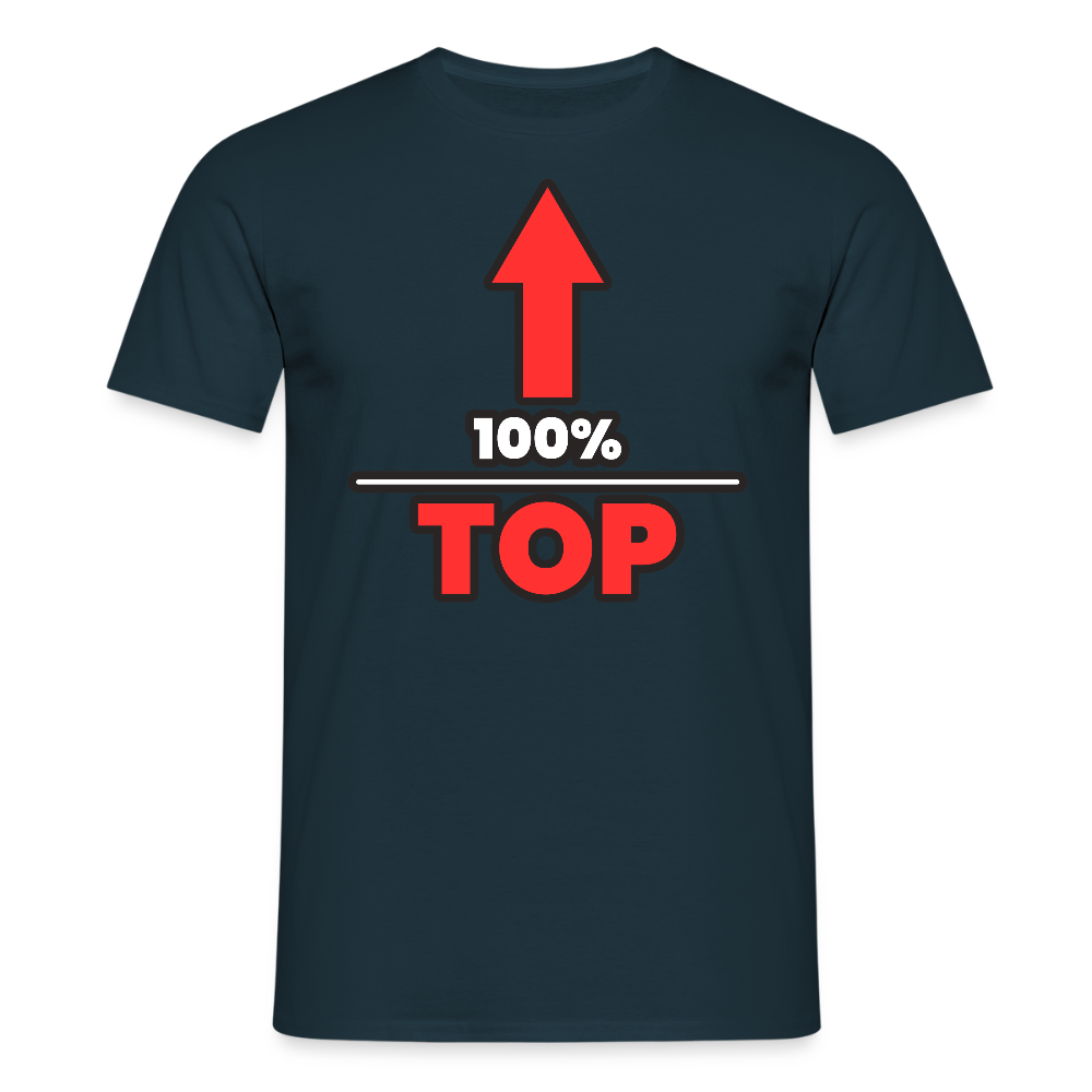 100% TOP [PFEIL] | Kink Fetish Pride T-Shirt - Navy