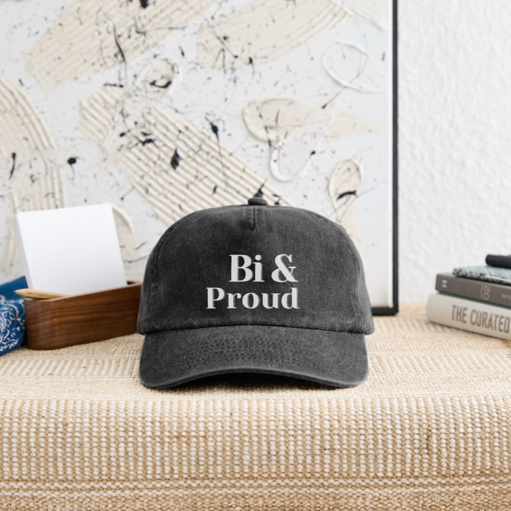 Bi & Proud | Pride Vintage Cap [SIMPLE] - Vintage Schwarz