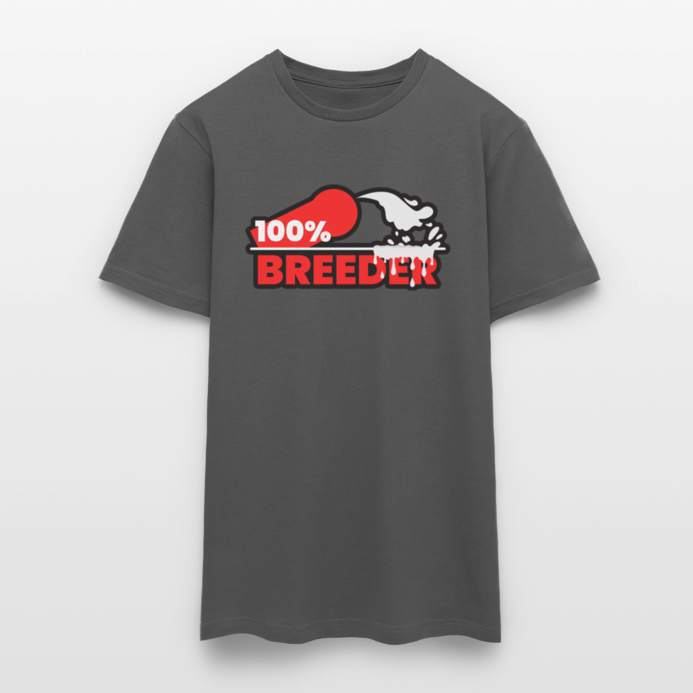 100% BREEDER | Kink Fetish Pride T-Shirt - Anthrazit