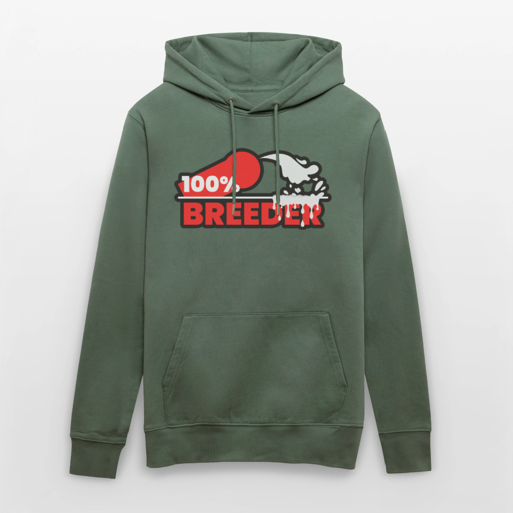 100% BREEDER | Kink Fetish Pride Bio-Hoodie Unisex - Tanngrün
