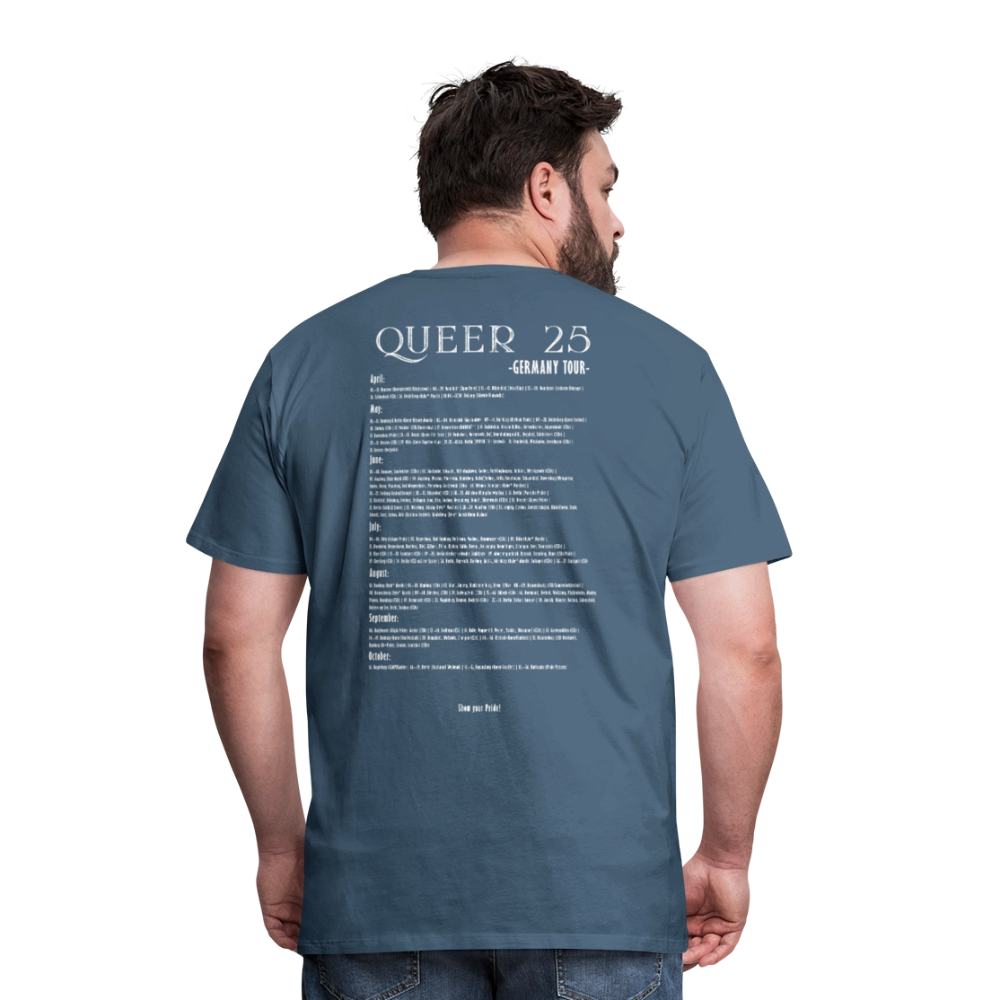 Pride T-Shirt QUEER | Germany Tour 2025 - Blaugrau