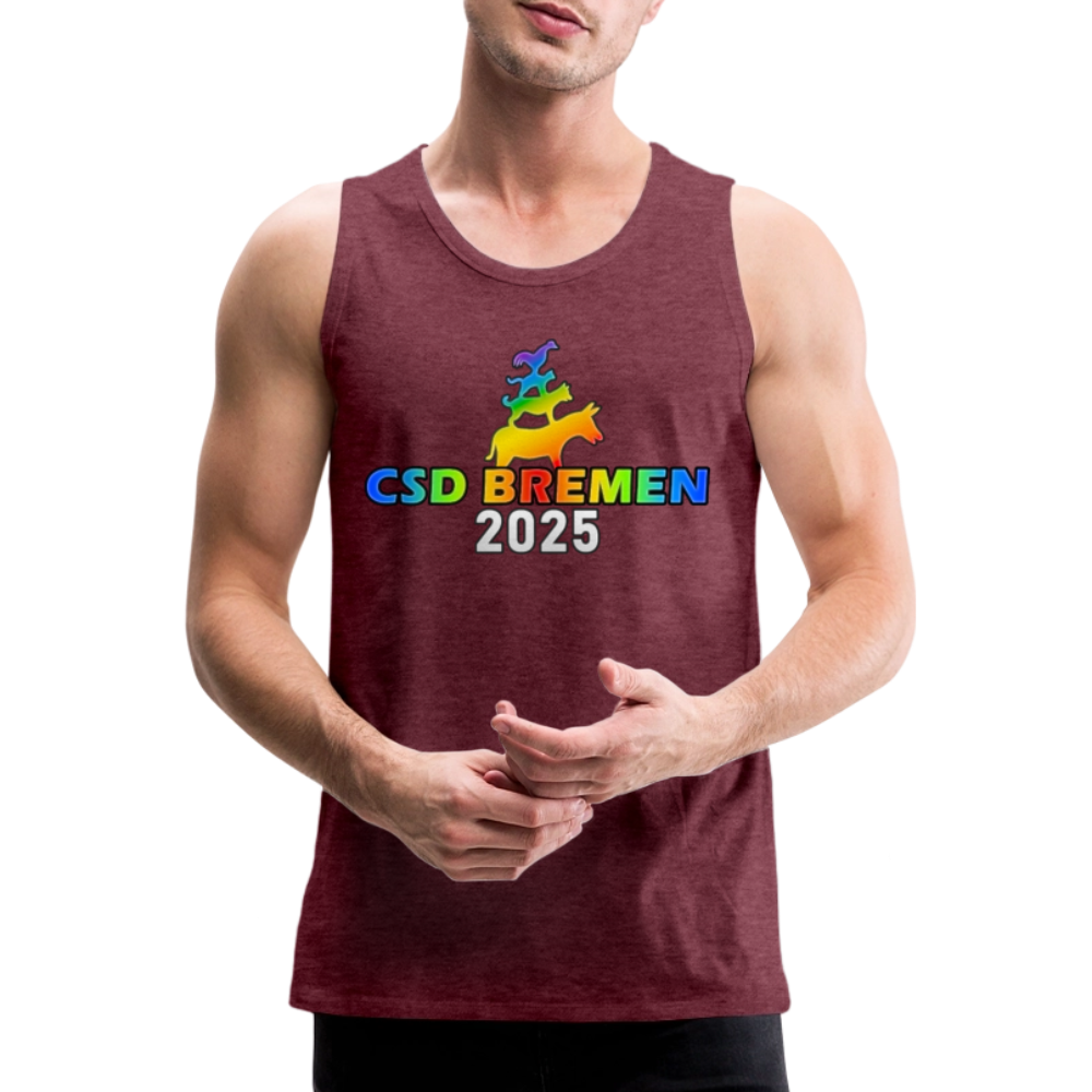 CSD BREMEN 2025 | Pride Premium Tank Top - Bordeauxrot meliert