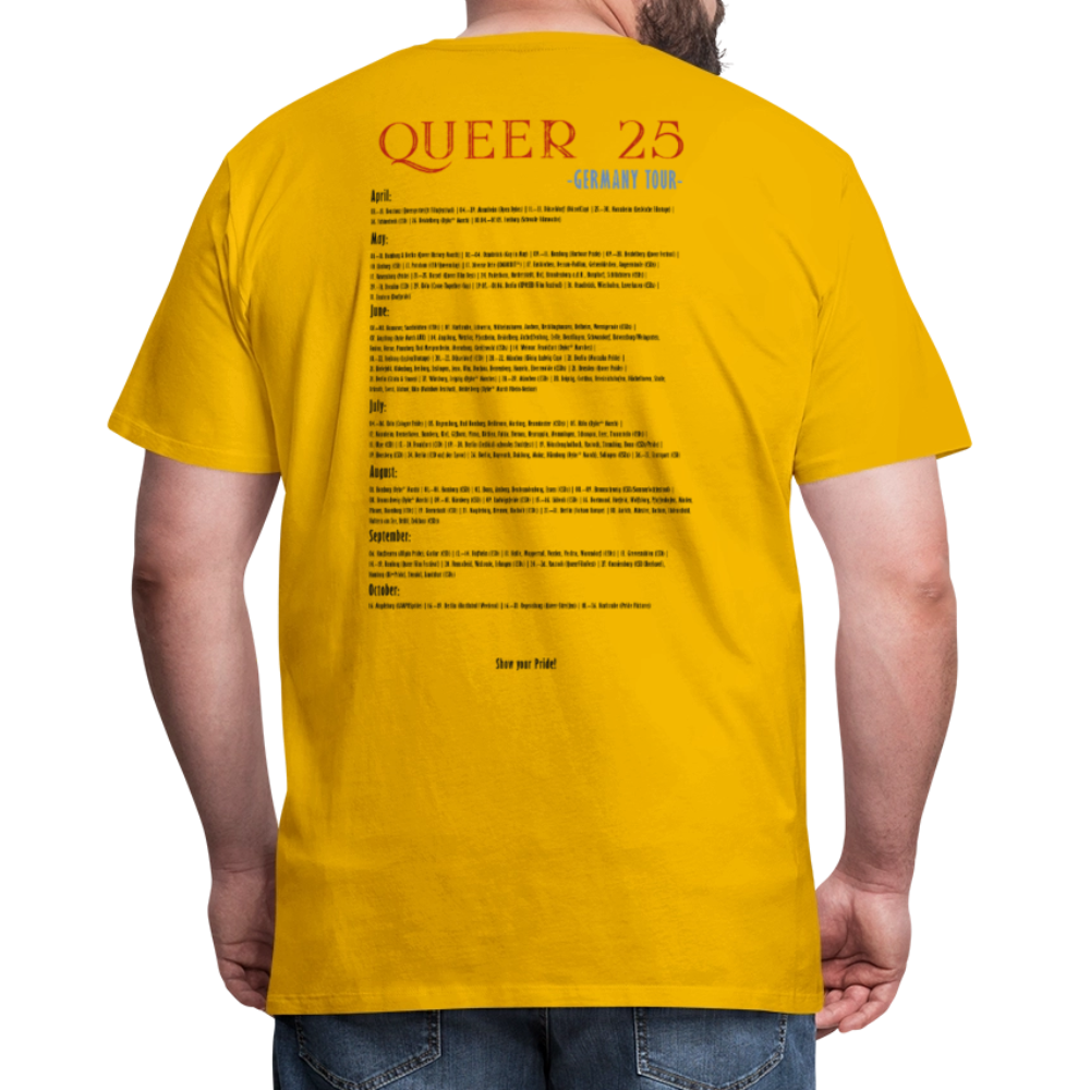 PRIDE Must Go On T-Shirt Germany Tour 2025 (gelb) - Sonnengelb