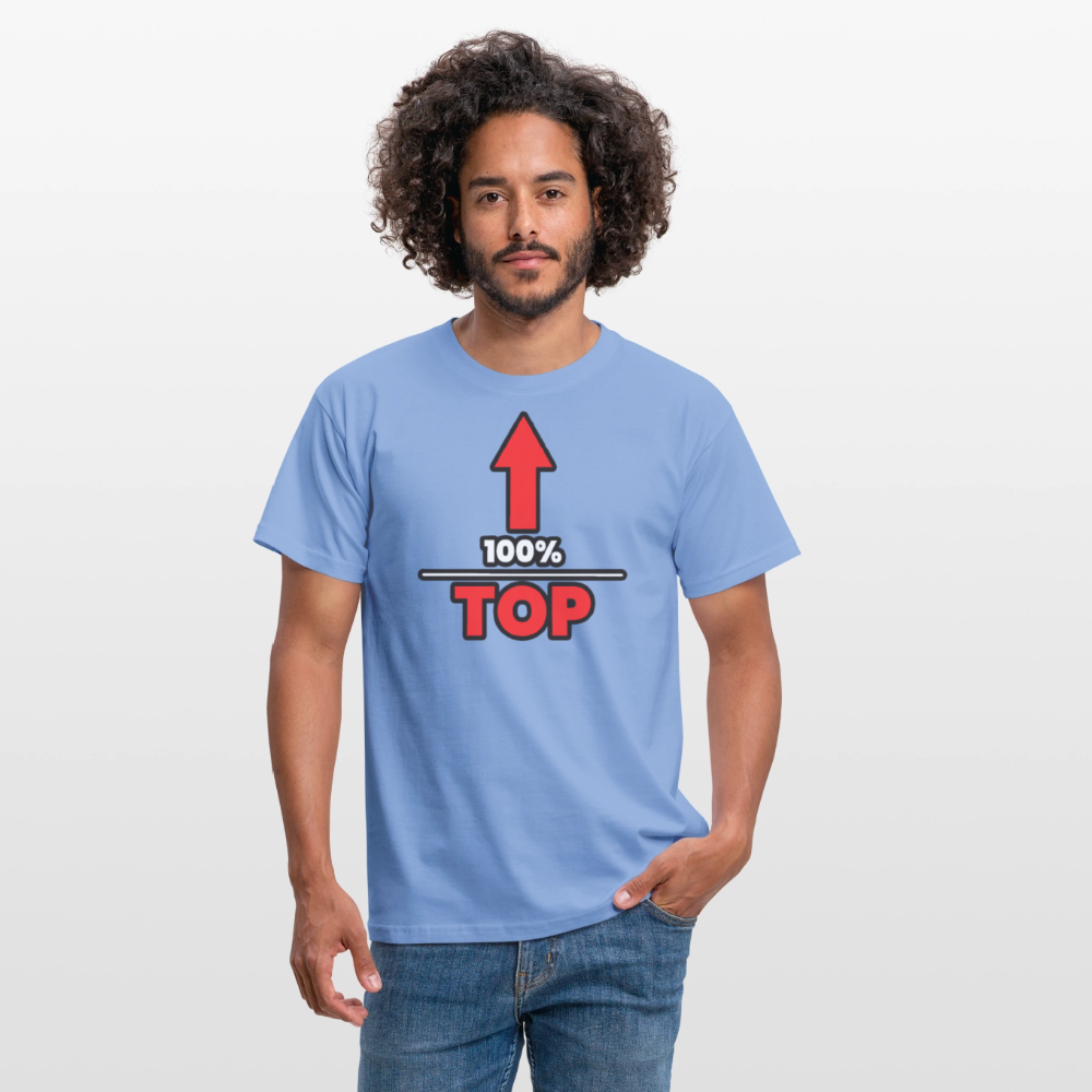 100% TOP [PFEIL] | Kink Fetish Pride T-Shirt - carolina blue