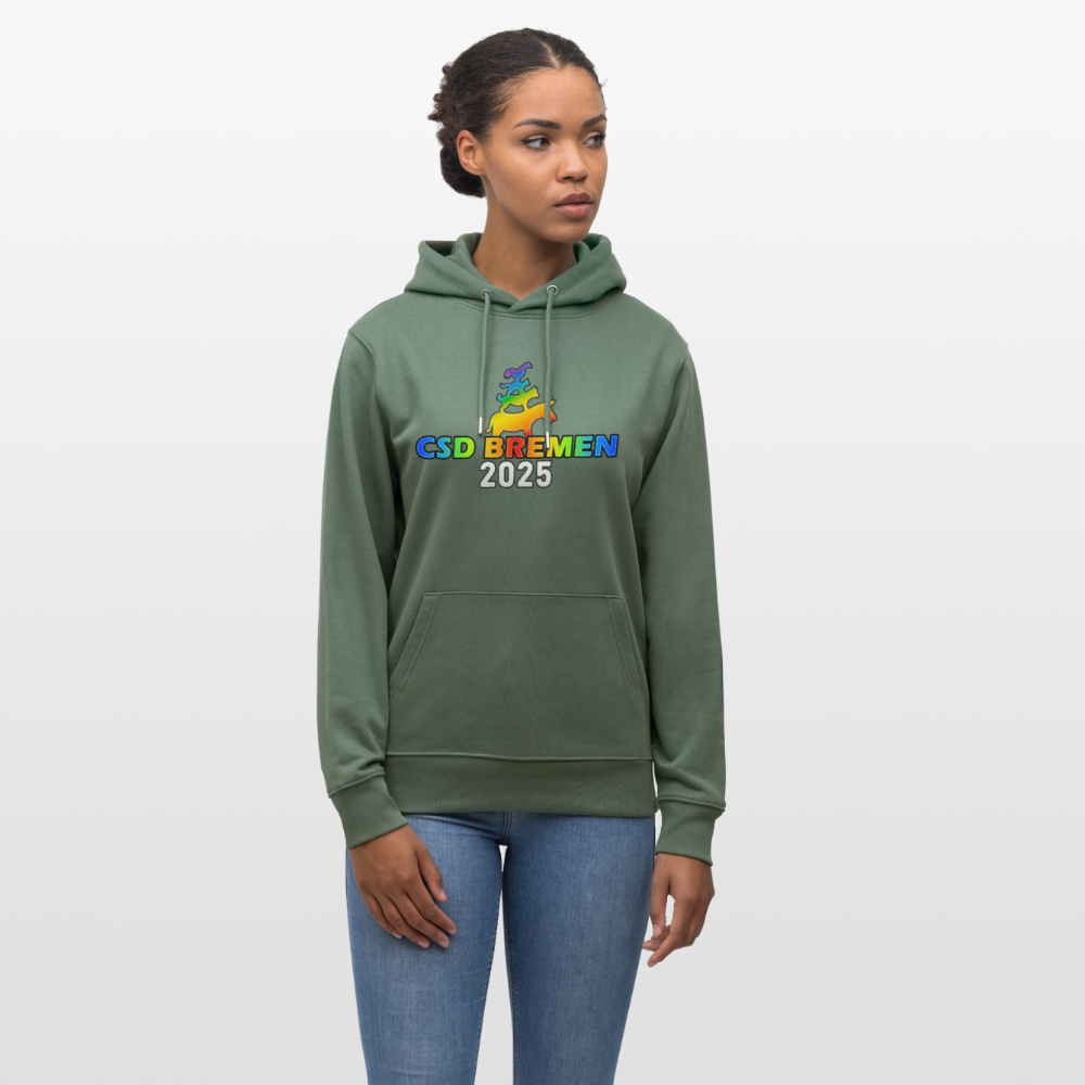 CSD Bremen 2025 Pride Unisex Bio-Hoodie - Tanngrün