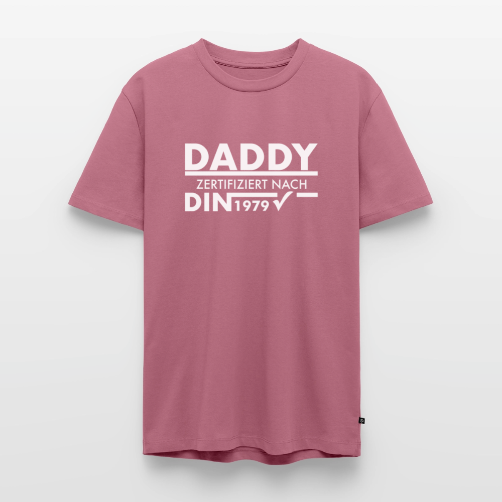 Personalisiertes „Daddy Zertifiziert“ T-Shirt – Nach DIN-Norm [Jahr] - Mauve