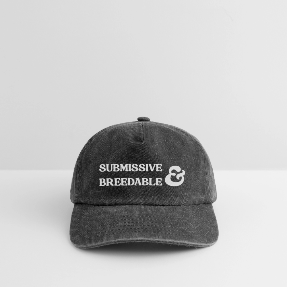 Submissive & Breedable | Kink Fetish Pride Vintage Cap - Vintage Schwarz
