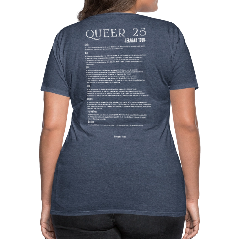PRIDE Must Go On T-Shirt Germany Tour 2025 - tailiert (blau-meliert) - Blau meliert