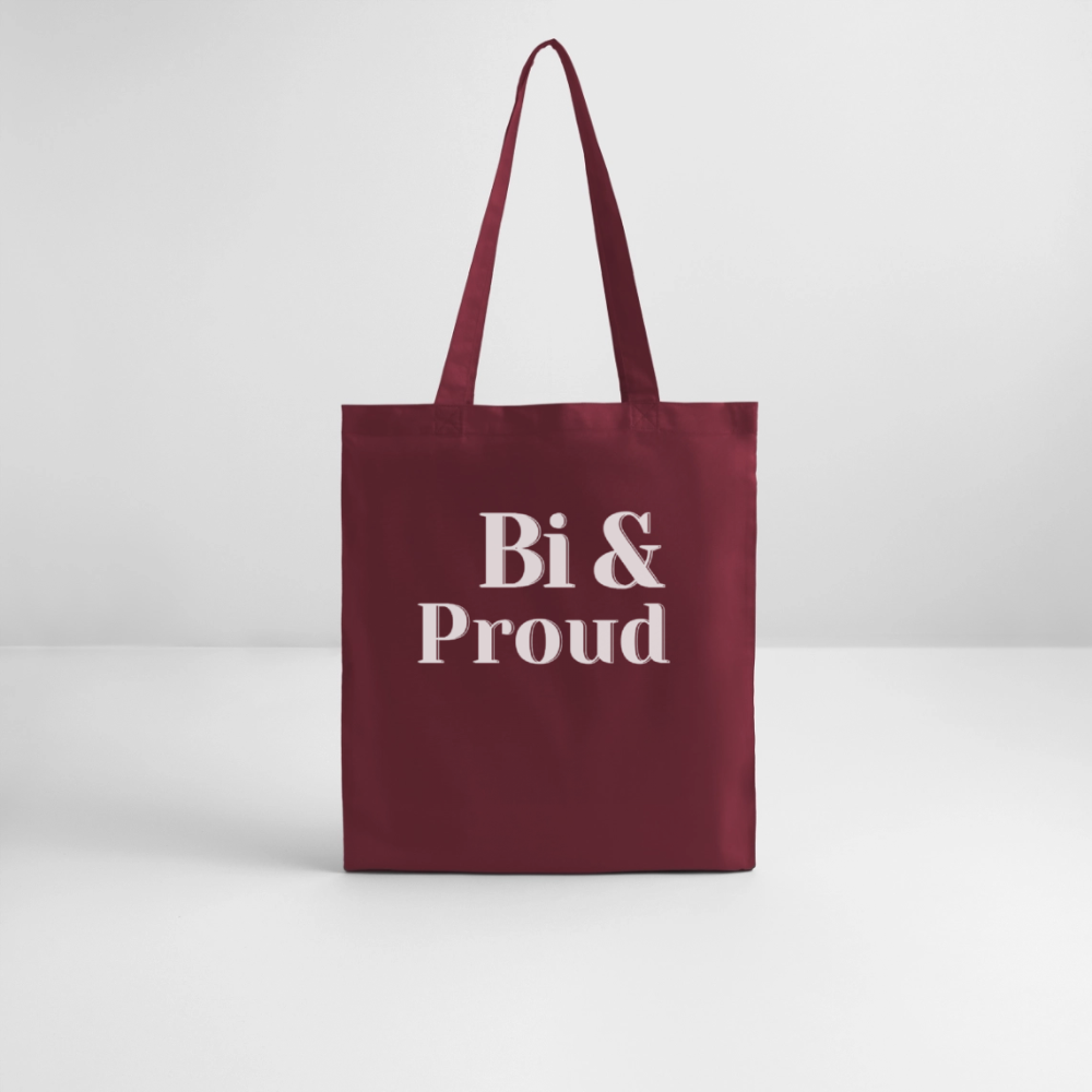 Bi & Proud | Pride Bio-Stoffbeutel [SIMPLE] - Burgunderrot