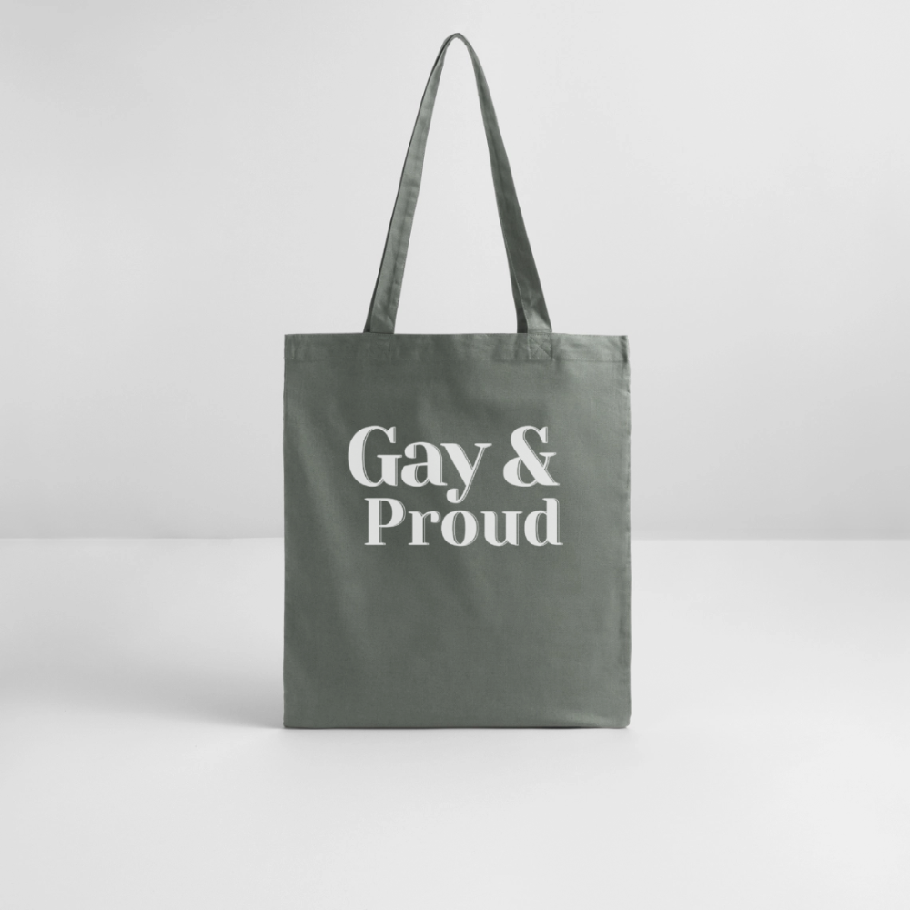 Gay & Proud | Pride Bio-Stoffbeutel [SIMPLE] - Anthrazit