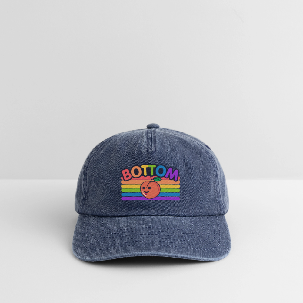 Bottom Gay | Pride Vintage Cap - Vintage Denim