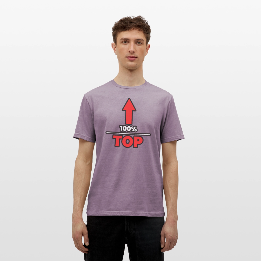 100% TOP [PFEIL] | Kink Fetish Pride T-Shirt - Lilagrau 