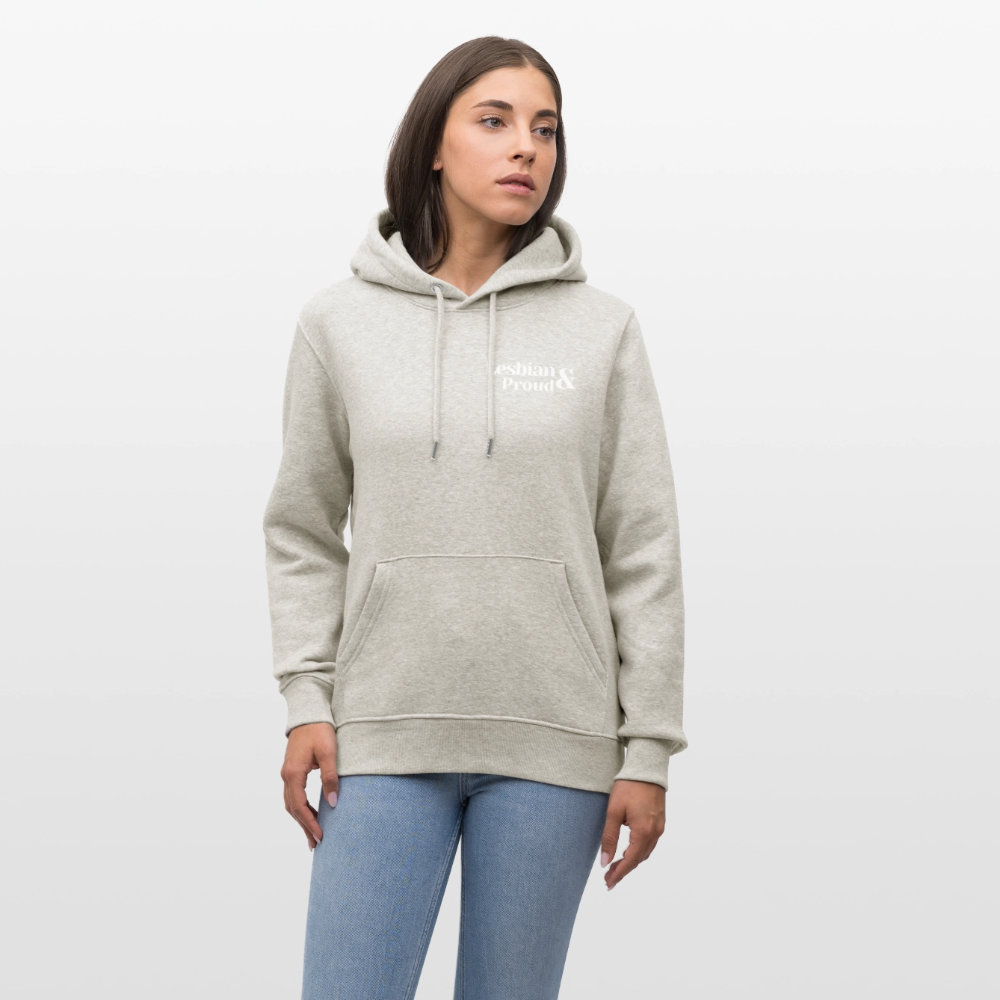 Lesbian & Proud | Pride Bio-Hoodie Unisex - Beige meliert