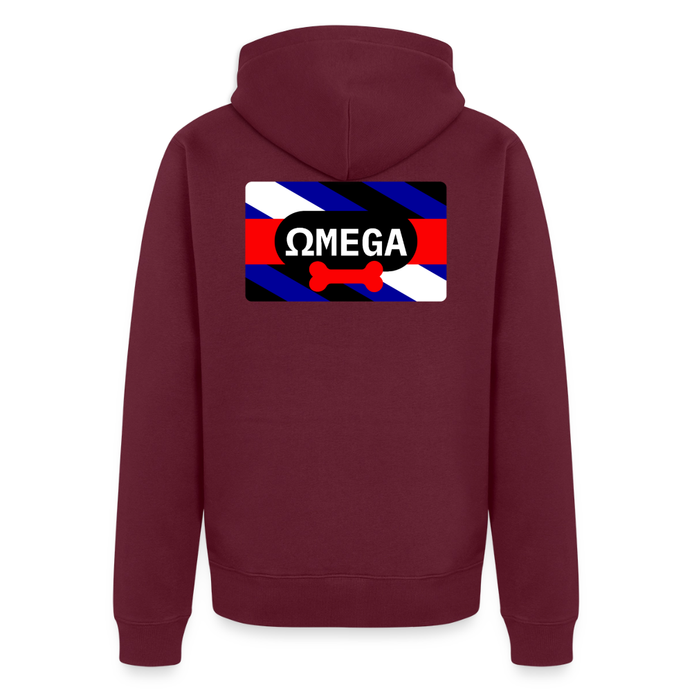 OMEGA Puppy Flag | Puppy Kink Pride | Premium Kapuzenjacke - Burgunderrot