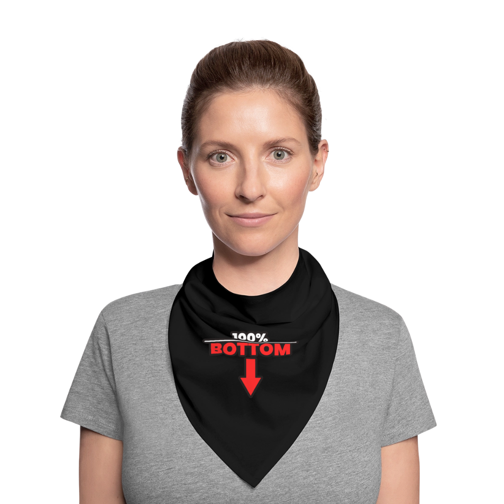 100% BOTTOM [PFEIL] | Kink Fetish Pride Bandana - Schwarz
