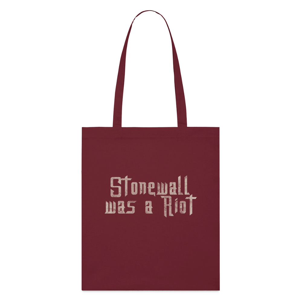 Stonewall was a Riot | Pride Bio-Stoffbeutel - Burgunderrot