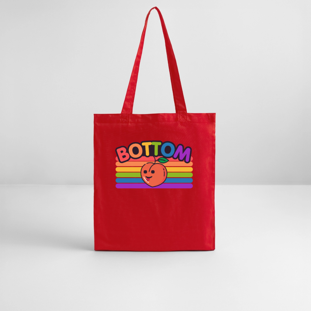 Bottom Gay by PrideLAB | Pride Bio-Stoffbeutel - Rot