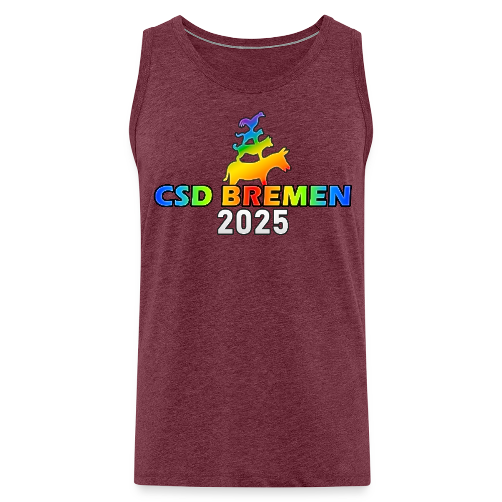CSD BREMEN 2025 | Pride Premium Tank Top - Bordeauxrot meliert