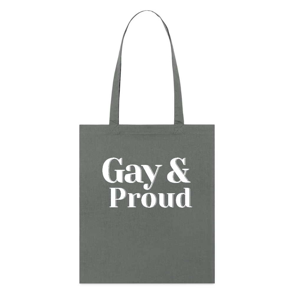 Gay & Proud | Pride Bio-Stoffbeutel [SIMPLE] - Anthrazit