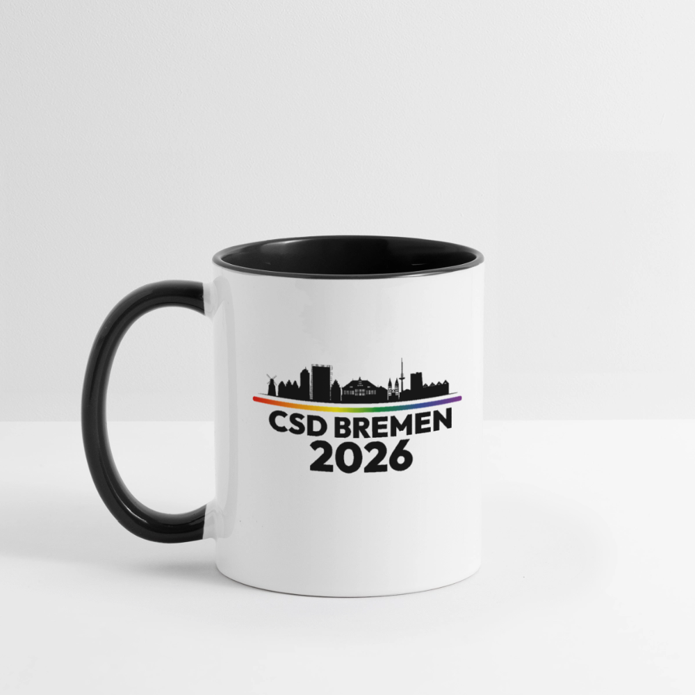 CSD BREMEN 2026 Pride Tasse zweifarbig - Weiß/Schwarz