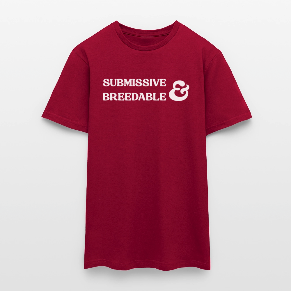 Submissive & Breedable | Kink Fetish Pride T-Shirt - Ziegelrot