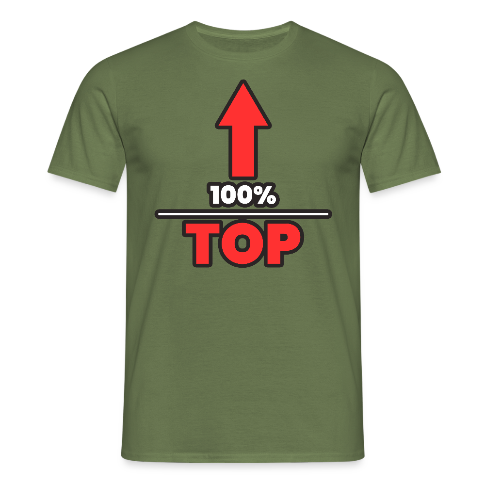 100% TOP [PFEIL] | Kink Fetish Pride T-Shirt - Militärgrün