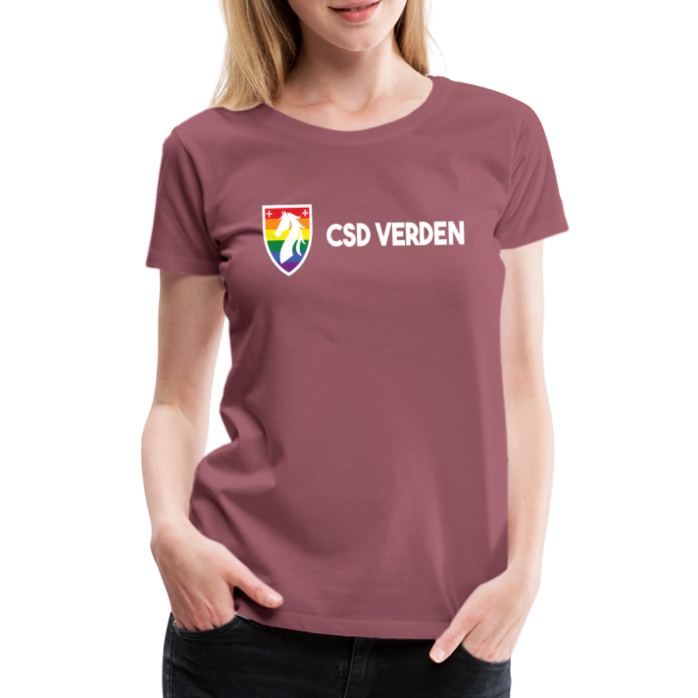 CSD Verden Premium Pride T-Shirt Tailiert Doppelseitig - Malve