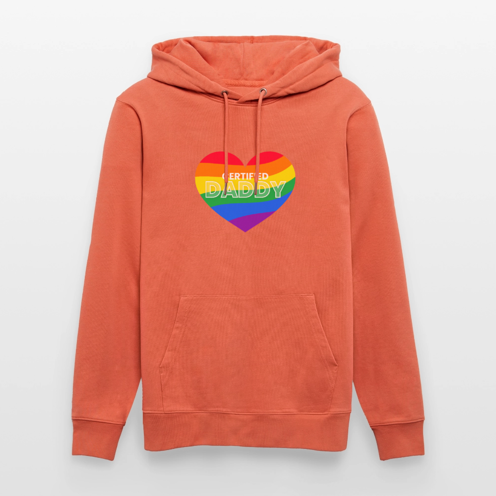 CERTIFIED DADDY | Kink Fetish Pride Bio-Hoodie Unisex - Hellrot