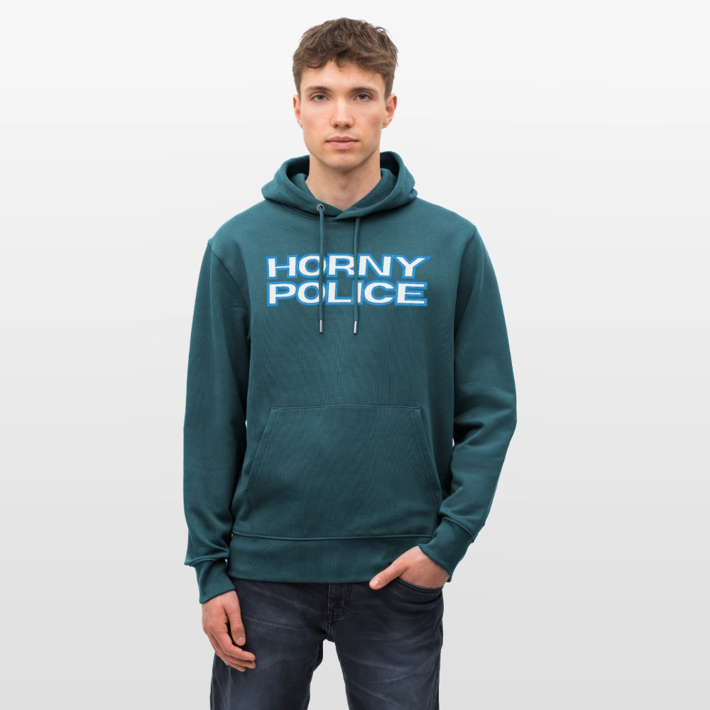 HORNY POLICE | Kink Fetish Pride Bio-Hoodie Unisex - Dunkles Petrol