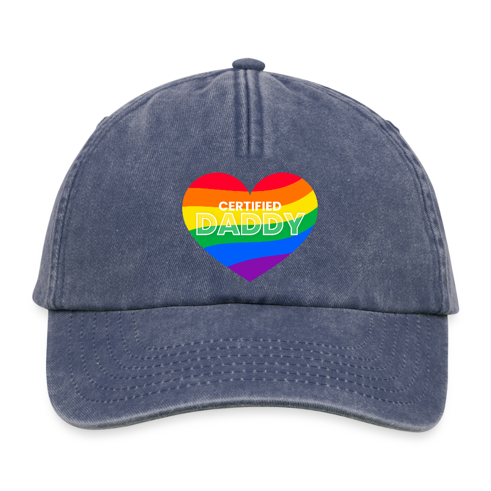 CERTIFIED DADDY | Kink Fetish Pride Vintage Cap - Vintage Denim
