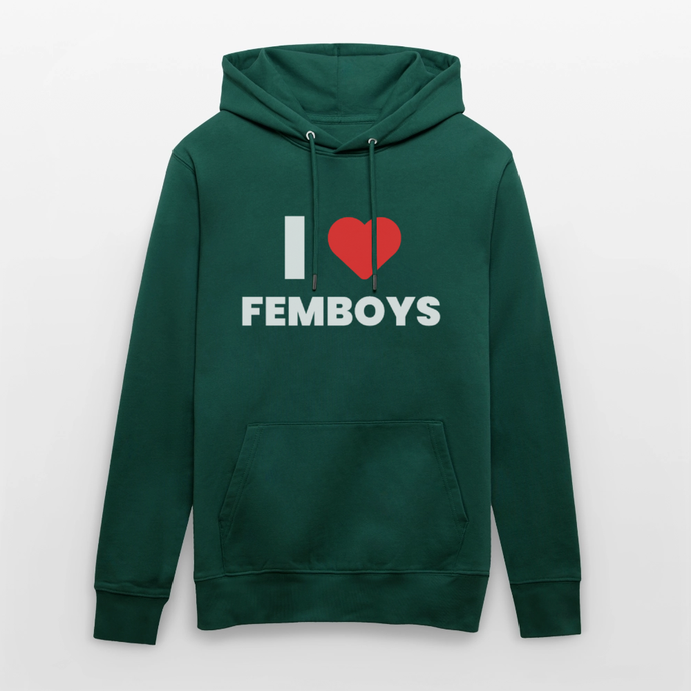 I LOVE FEMBOYS | Kink Fetish Pride Bio-Hoodie Unisex - Forest