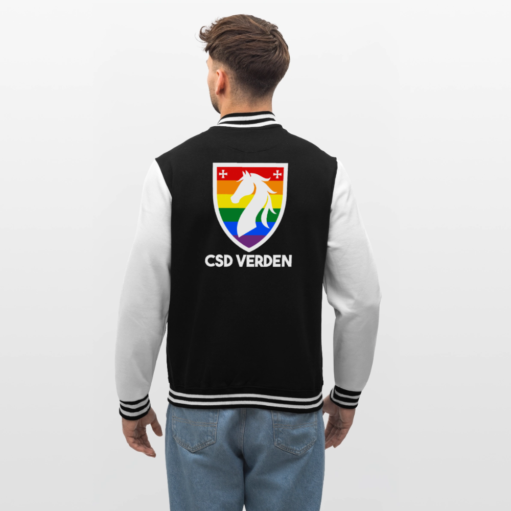 CSD Verden | Pride College-Sweatjacke - Schwarz/Weiß