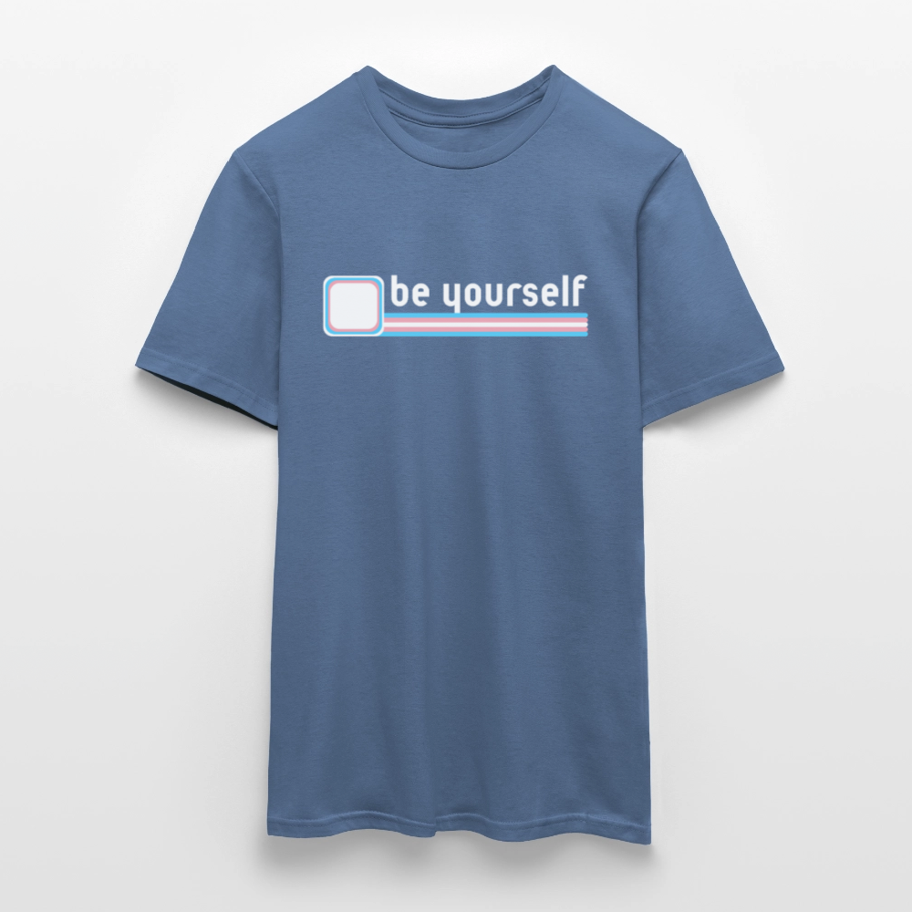 "be yourself" | Trans Pride T-Shirt - Taubenblau 