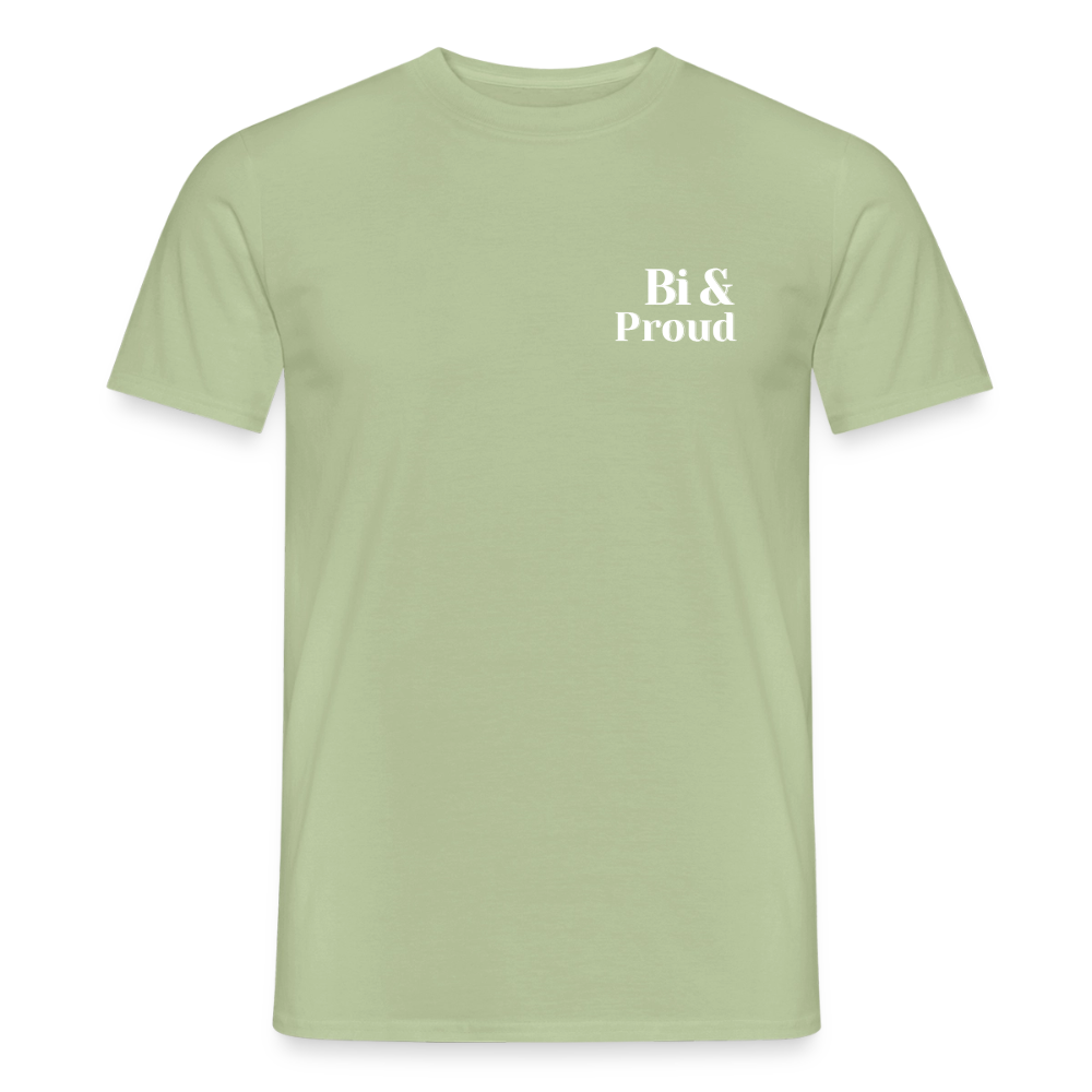 Bi & Proud | Regenbogenherz Pride T-Shirt - Sage
