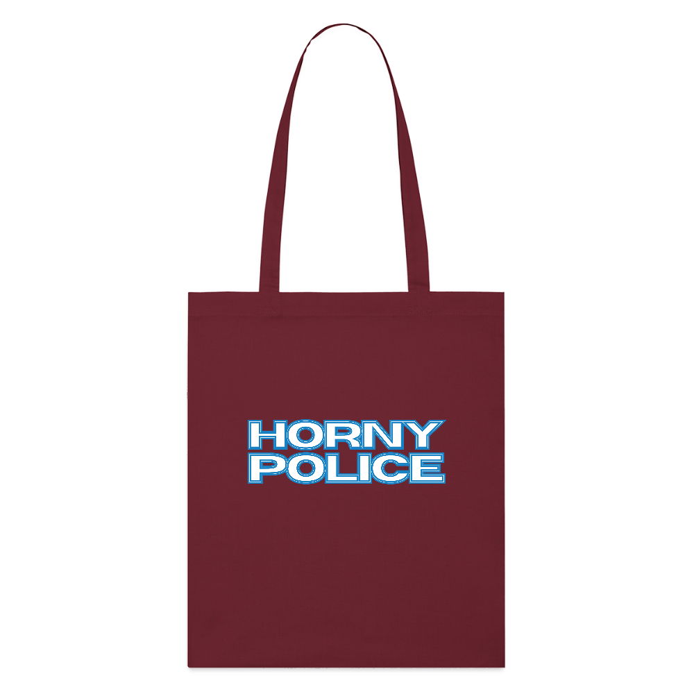 HORNY POLICE | Kink Fetish Pride Bio-Stoffbeutel - Burgunderrot