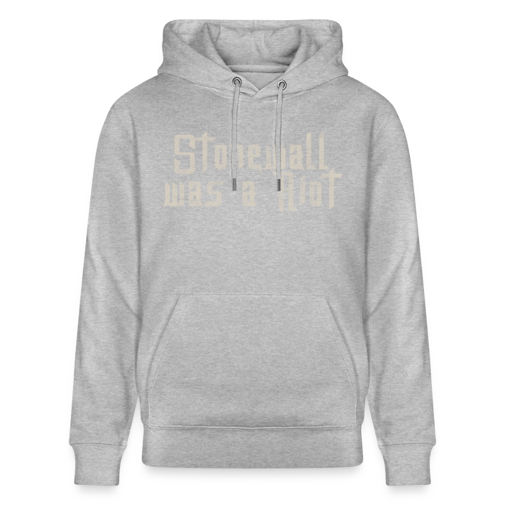 Stonewall was a Riot | Pride Bio-Hoodie Unisex - Grau meliert