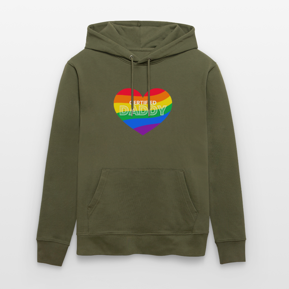 CERTIFIED DADDY | Kink Fetish Pride Bio-Hoodie Unisex - Khaki Grün