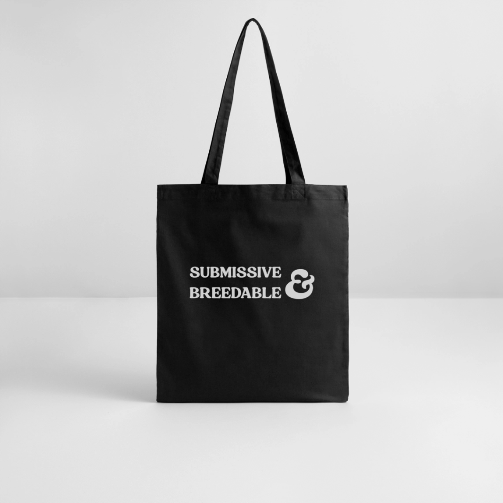 Submissive & Breedable | Kink Fetish Pride Bio-Stoffbeutel - Schwarz
