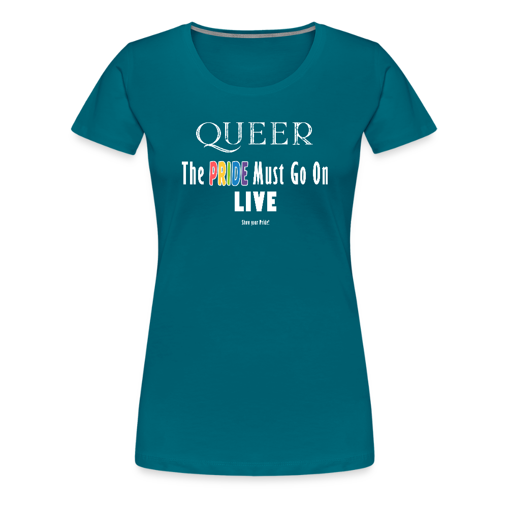 PRIDE Must Go On T-Shirt Germany Tour 2025 - tailiert (diva-blau) - Divablau