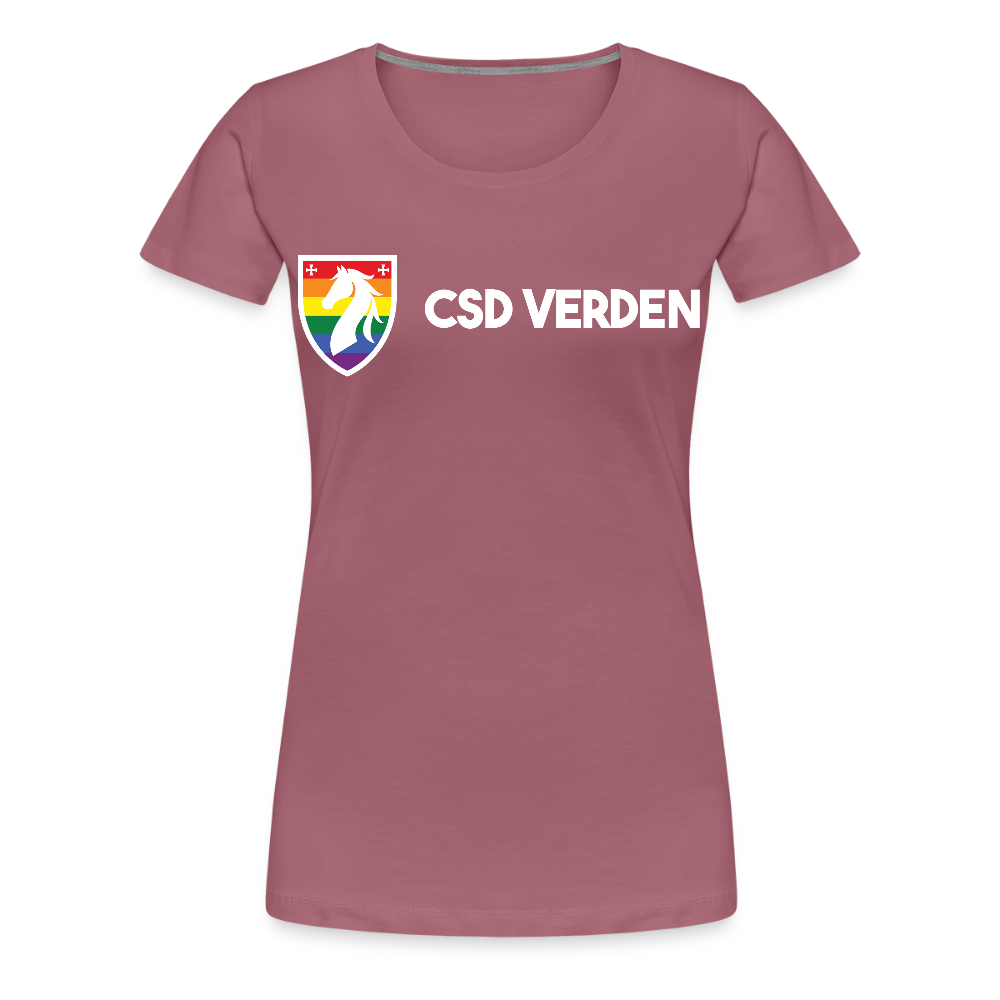 CSD Verden Premium Pride T-Shirt Tailiert Doppelseitig - Malve