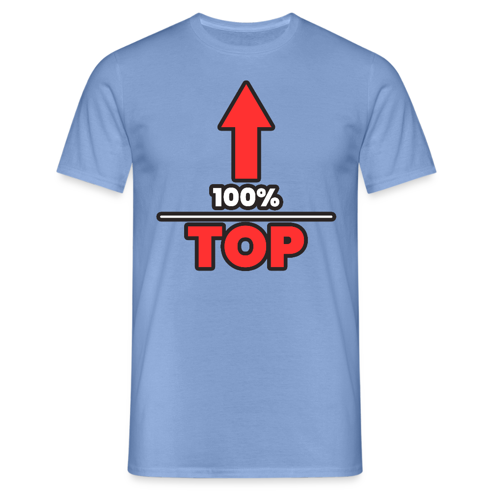 100% TOP [PFEIL] | Kink Fetish Pride T-Shirt - carolina blue