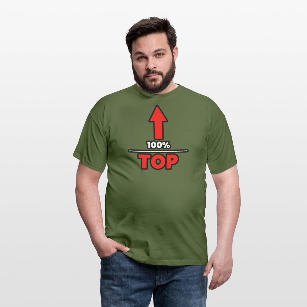 100% TOP [PFEIL] | Kink Fetish Pride T-Shirt - Militärgrün