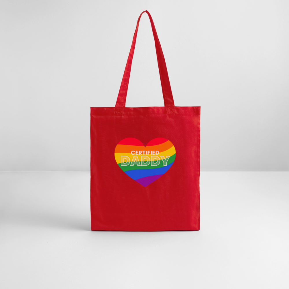 CERTIFIED DADDY | Kink Fetish Pride Bio-Stoffbeutel - Rot