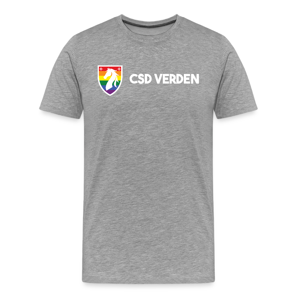 CSD Verden Premium Pride T-Shirt Doppelseitig - Grau meliert