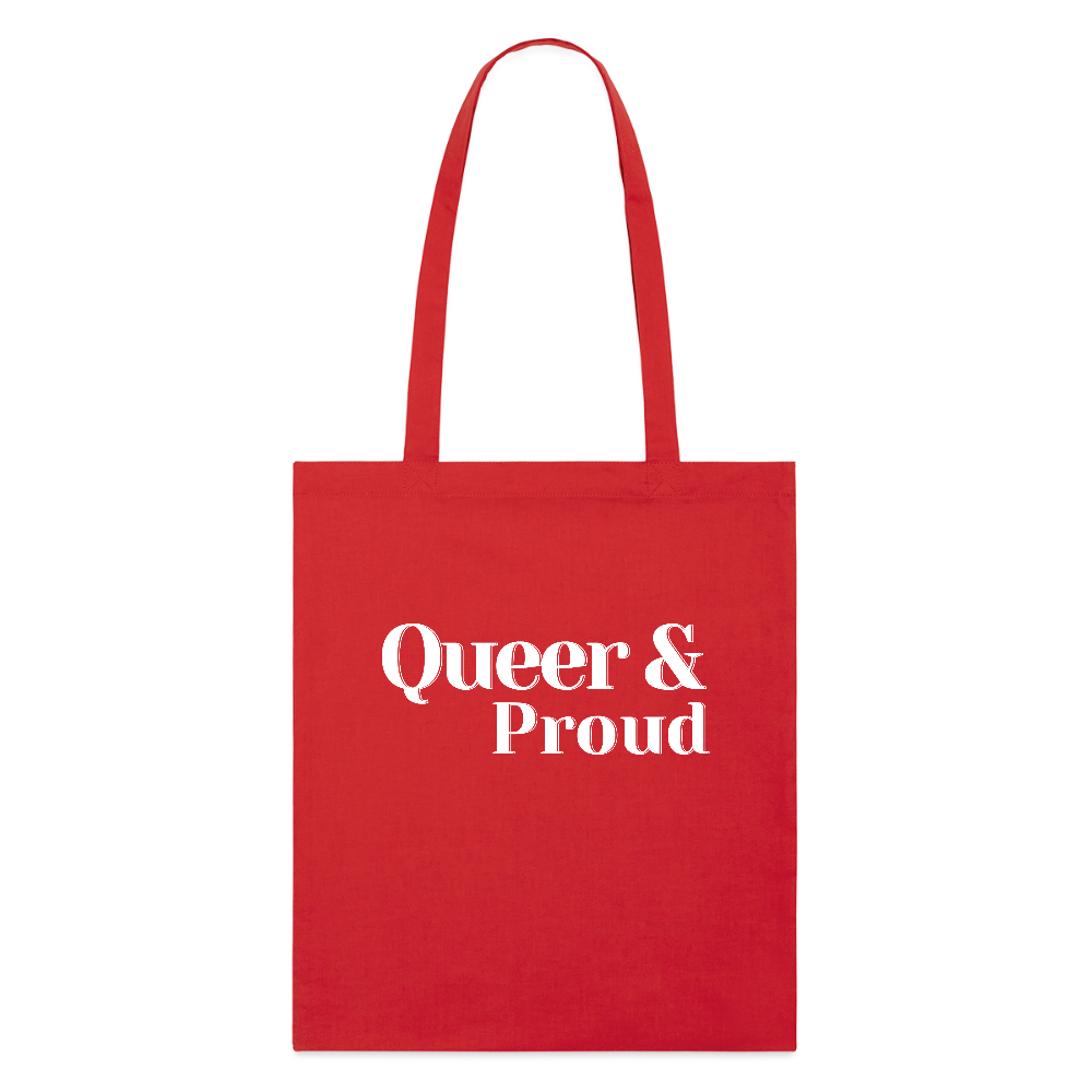 Queer & Proud | Pride Bio-Stoffbeutel [SIMPLE] - Rot