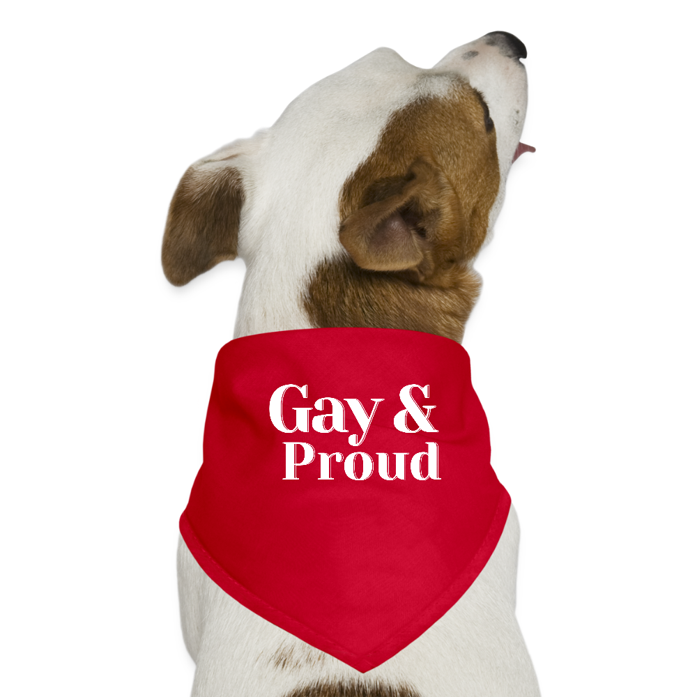 Gay & Proud Pride Hunde-Bandana - Rot