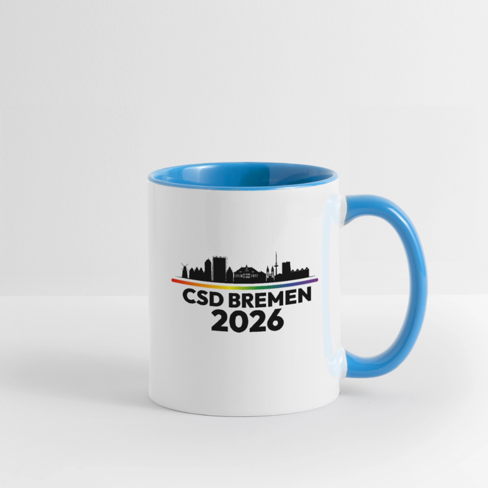 CSD BREMEN 2026 Pride Tasse zweifarbig - Weiß/Gellblau